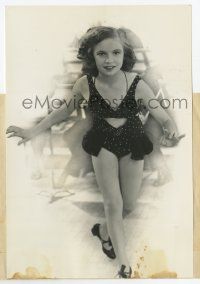4d350 JOAN LESLIE 5.25x7.75 still '43 showing her dancing at 9 years old, now Astaire's partner!