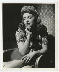 4d353 JOAN LESLIE 8.25x10 still '44 wonderful close up seated portrait with shadows by Bert Six!