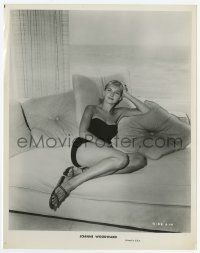 4d357 JOANNE WOODWARD 8x10.25 still '50s sexy close portrait laying on couch in skimpy outfit!