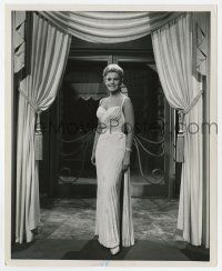 4d372 KIM NOVAK 8.25x10 still '55 full-length portrait in beautiful gown from 5 Against the House!