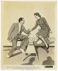 4d072 LADY EVE candid 8x10 still '41 Henry Fonda & Barbara Stanwyck on a homemade teeter-totter!