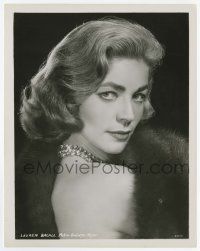 4d376 LAUREN BACALL 8x10.25 still '57 sexy in backless dress & fur boa from Designing Woman!