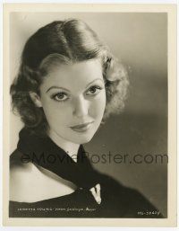 4d384 LORETTA YOUNG 8x10.25 still '33 young portrait of the beautiful actress from Midnight Mary!