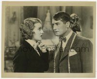 4d087 LOVE ME TONIGHT 8.25x10 still '32 MacDonald realizes Maurice Chevalier really is a tailor!