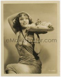 4d391 LUPE VELEZ 8x10.25 still '30s the sexy Mexican actress balancing a large plate of fruit!
