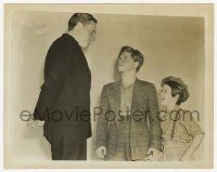 4d100 MEN OF BOYS TOWN 8x10.25 still '41 Bobs Watson laughs at stern Spencer Tracy & Mickey Rooney!