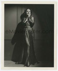4d425 NORMA SHEARER deluxe 8x10 still '30s full-length in pretty gown by shadows by Hurrell!