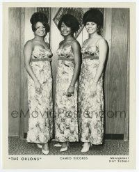 4d430 ORLONS 8x10 music still '60s great smiling portrait of the three pretty female R&B singers!