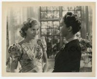 4d131 REBECCA 8x10 still '40 Hitchcock, disapproving Judith Anderson stares at Joan Fontaine!