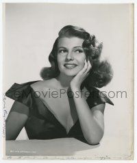4d444 RITA HAYWORTH 8.25x9.75 still '52 fetching a sexy pose after filming Salome by Coburn!