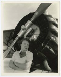 4d458 RUTH CHATTERTON 8x10.25 still '35 posing at the front of her own Stinson plane by Lippman!