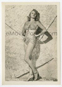 4d462 SHELLEY WINTERS 5x7.25 still '40s sexiest full-length portrait posing in skimpy swimsuit!