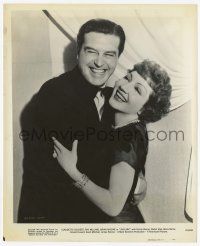 4d149 SKYLARK 8x10 still '41 great close up of Claudette Colbert & Ray Milland laughing!