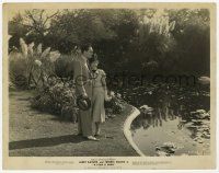 4d154 STAR IS BORN 8x10.25 still '37 Fredric March & Janet Gaynor stand happily at pond!