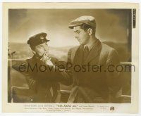 4d177 THIS ABOVE ALL 8x10 still '42 Tyrone Power on leave gives WAAF Joan Fontaine a light!