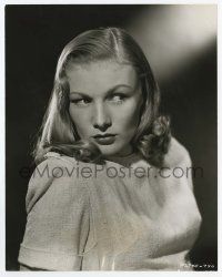 4d486 VERONICA LAKE 7.25x9.25 still '48 looking worried with long blonde hair by Whitey Schafer!