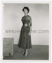 4d255 DANA WYNTER wardrobe test 8.25x10 still '55 in cool dress as Dinah in View From Pompey's Head