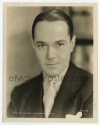 4d499 WILLIAM HAINES 8x10.25 still '30s great head & shoulders smiling portrait wearing suit & tie!