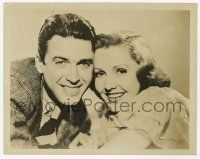 4d203 YOU CAN'T TAKE IT WITH YOU 8x10.25 still '38 best smiling c/u of James Stewart & Jean Arthur!