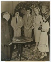 4d481 TONY CURTIS/JANET LEIGH 7.5x9.5 still '51 at their wedding with best man Jerry Lewis!