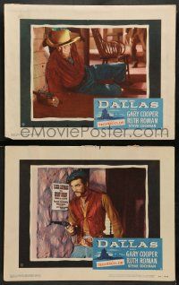 4f898 DALLAS 2 LCs '50 great images of Gary Cooper and Steve Cochran, Texas!