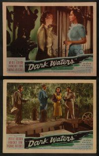 4f901 DARK WATERS 2 LCs '44 Franchot Tone, Merle Oberon, Fay Bainter, Thomas Mitchell!