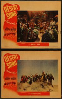 4f904 DESERT SONG 2 LCs '44 desert bandits on horses charging across sand dunes & sexy dancer!