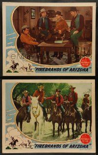 4f914 FIREBRANDS OF ARIZONA 2 LCs '44 Smiley Burnette, Rex Lease, cool western!