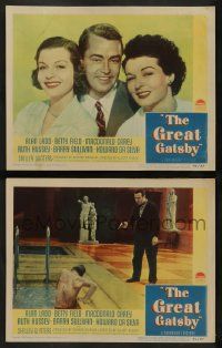 4f927 GREAT GATSBY 2 LCs '49 great images of Alan Ladd, Betty Field & Ruth Hussey!
