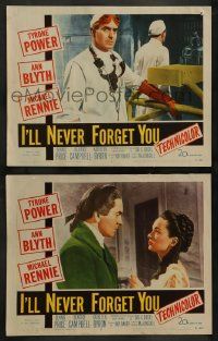 4f939 I'LL NEVER FORGET YOU 2 LCs '51 great images of Tyrone Power and gorgeous Ann Blyth!