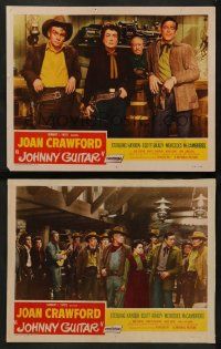 4f947 JOHNNY GUITAR 2 LCs '54 Joan Crawford & Sterling Hayden in title role, Nicholas Ray!