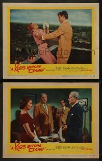 4f952 KISS BEFORE DYING 2 LCs '56 great images of Robert Wagner & Joanne Woodward!