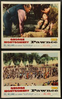 4f964 PAWNEE 2 LCs '57 Native American George Montgomery and Charlotte Austin as Dancing Fawn!