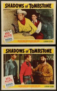 4f977 SHADOWS OF TOMBSTONE 2 LCs '53 cowboy Rex Allen, Jeanne Cooper, Slim Pickens!
