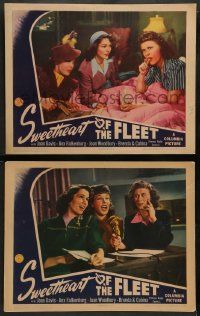 4f985 SWEETHEART OF THE FLEET 2 LCs '42 Joan Davis, Jinx Falkenburg, Joan Woodbury & sailors!