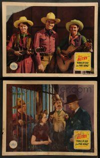 4f999 YODELIN' KID FROM PINE RIDGE 2 LCs '37 great western images of signing cowboy Gene Autry!