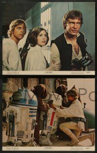 4f512 STAR WARS 7 color 11x14 stills '77 George Lucas classic sci-fi, Luke, Han, Leia!