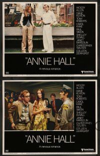 4f025 ANNIE HALL 8 LCs '77 wacky images of star/director Woody Allen in a nervous romance!