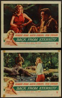 4f033 BACK FROM ETERNITY 8 LCs '56 Anita Ekberg, Robert Ryan, Rod Steiger!