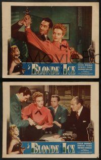 4f773 BLONDE ICE 3 LCs '48 blonde savage bad girl Leslie Brooks lived, loved & cheated!