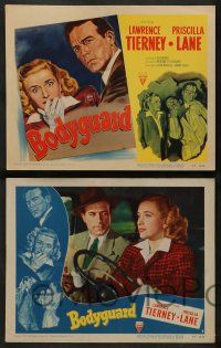 4f073 BODYGUARD 8 LCs '48 Lawrence Tierney & Priscilla Lane, cool film noir!