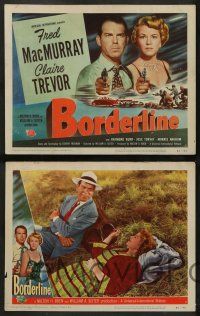 4f074 BORDERLINE 8 LCs '50 great images of Fred MacMurray & Claire Trevor, Raymond Burr!