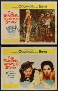 4f087 BUSTER KEATON STORY 8 LCs '57 wacky images of Donald O'Connor & Ann Blyth!