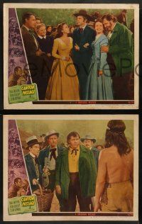 4f777 CANYON PASSAGE 3 LCs '45 great images of Dana Andrews, Brian Donlevy, Lloyd Bridges!