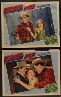 4f530 CHEROKEE STRIP 6 LCs '40 great images of Richard Dix & Florence Rice, western!