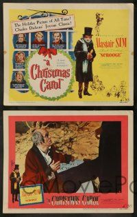 4f094 CHRISTMAS CAROL 8 LCs '51 Charles Dickens holiday classic, Alastair Sim as Scrooge!