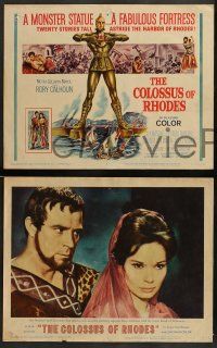 4f097 COLOSSUS OF RHODES 8 LCs '61 Sergio Leone's Il colosso di Rodi, Lea Massari, Rory Calhoun!