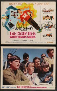 4f102 COMPUTER WORE TENNIS SHOES 8 LCs '69 Walt Disney, young Kurt Russell, Cesar Romero!