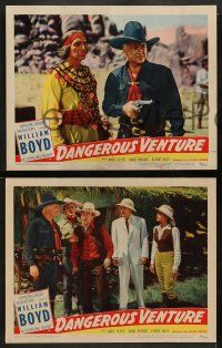 4f783 DANGEROUS VENTURE 3 LCs '47 William Boyd as Hopalong Cassidy with Indian Chief Fritz Leiber!