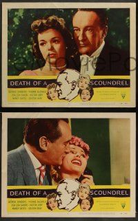 4f118 DEATH OF A SCOUNDREL 8 LCs '56 George Sanders, Nancy Gates, Victor Jory